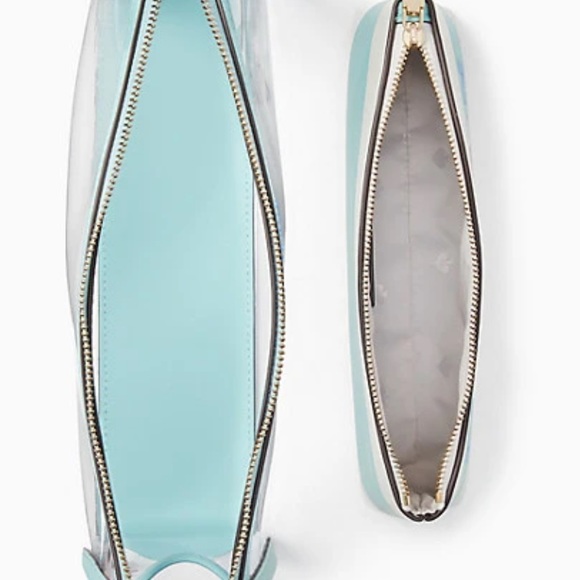 pool float makeup bag duo Kate spade blue floatie white - Picture 2 of 2